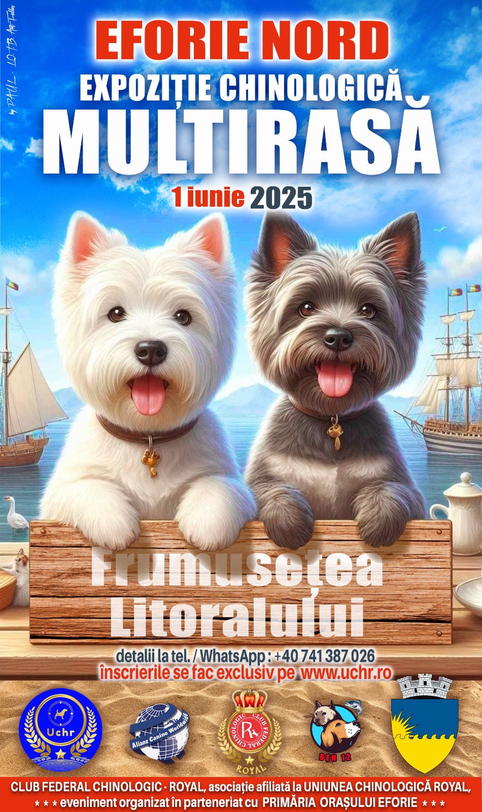 EXPOZITIE CHINOLOGICA MULTIRASA – EFORIE NORD, JUDET CONTANTA – 01.06.2025 EXPOZITIE CHINOLOGICA MULTIRASA – COMUNA BOTOROAGA, JUDET TELEORMAN –5.04.2025